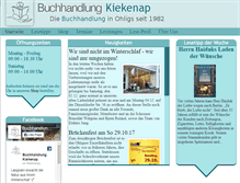 Tablet Screenshot of buchhandlung-kiekenap.de